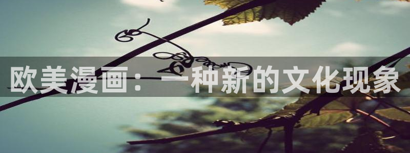 工口漫画韩漫：欧美漫画：一种新的文化现象